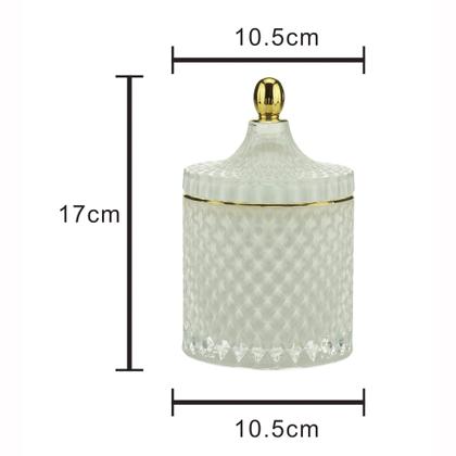 Imagem de Potiche Decorativo Vidro Sodo-Calcico Branco 11x17cm