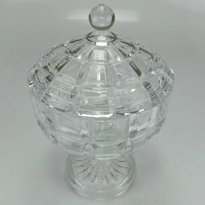 Imagem de Potiche Home&Co 25x18x18cm Eco Crystal Transparente Enfeite Decoração para Sala Mesa e Estante