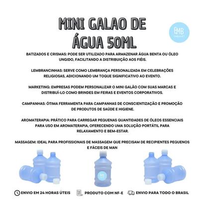 Imagem de Potinho 50Ml Galãozinho Agua Óleos Com Tampa Rosca - 100Unds