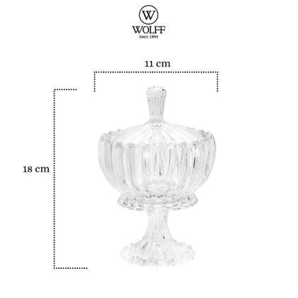 Imagem de Potinho De Vidro Resistente Potiche Geneva Decoração Chique Para Mesa