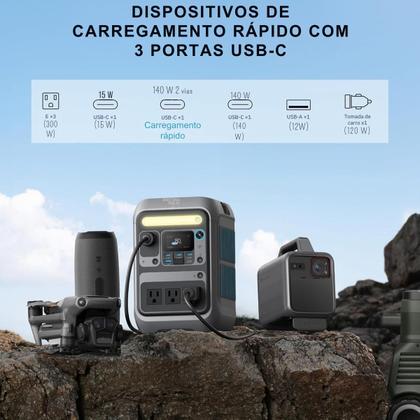 Power Bank Anker 300w 90.000mah e Placa solar de 60w - Carregador