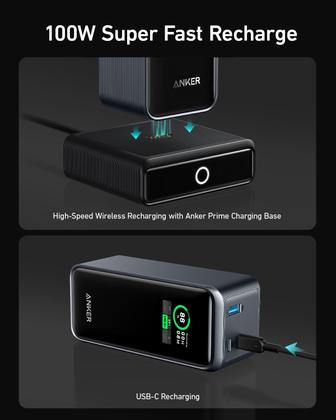 Power Bank Anker Prime 200W 20000mAh com Carregador de 100W