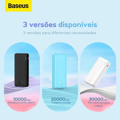 Imagem de Power Bank Baseus Airpow 10000mah Turbo 20w Cabo Usb-c