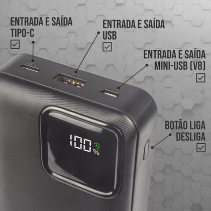 Imagem de Power Bank Carregador Portátil Turbo 20.000mah Com Anatel