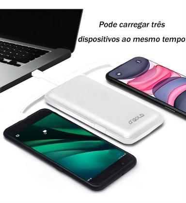Imagem de Power Bank Portátil 10.000mah Tipo C Lightning Micro Usb