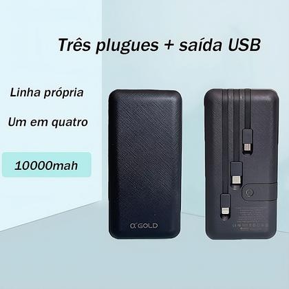 Imagem de Power Bank Portátil 10.000mah Tipo C Lightning Micro Usb