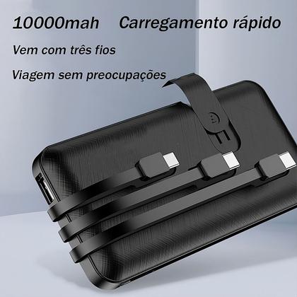 Imagem de Power Bank Portátil 10.000mah Tipo C Lightning Micro Usb