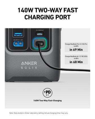 Power Bank Portátil Anker SOLIX C200 - 60.000 mAh / 192Wh