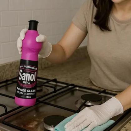 Imagem de Power Clean Sanol 500ml Multilimpador Multiuso Uso Geral e Limpeza Pesada Graxa Oleo Gordura