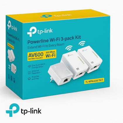 Imagem de Power Line AV600 TL-WPA4220 Kit Triplo - TP-Link