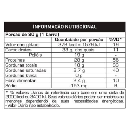 Imagem de Power protein bar barra de proteina caixa com 8 un de 90g morango sensaçao max titanium