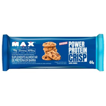 Imagem de Power protein crisp barra de proteina caixa 12 un de 44g cookies max titanium