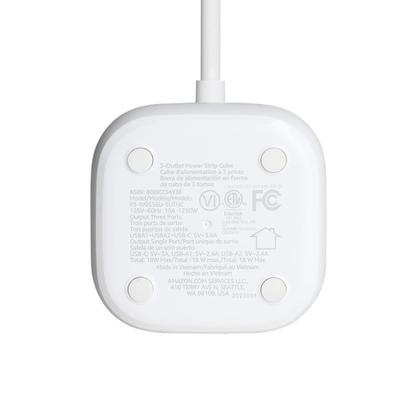 Imagem de Power Strip Amazon Basics Cube 3 Outlet 3 portas USB brancas