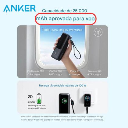 Powerbank Anker 165w 25000mah Aut. Para Transporte Em Avião