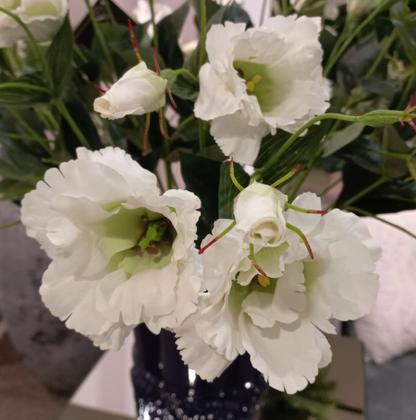 Imagem de PP Planta Rosa Branca Artificial - Und
