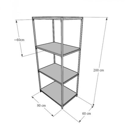 Imagem de Praleira de aço reforçada mini porta pallet 200x60x90 estante estoque bandeja crua