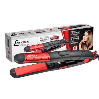 Prancha Alisadora Ceramic Íon Liss PPA763 Vermelho/Preto Bivolt