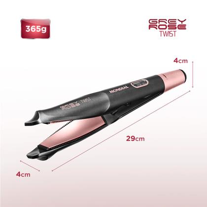 Imagem de Prancha Alisadora e Modeladora Twist Mondial Grafite e Golden Rose P-29