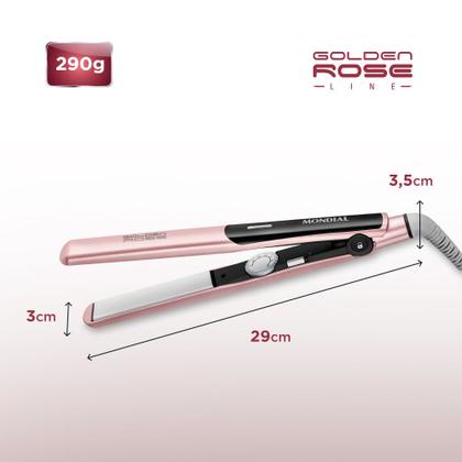 Imagem de Prancha Alisadora Mondial Golden Rose P20 Bivolt