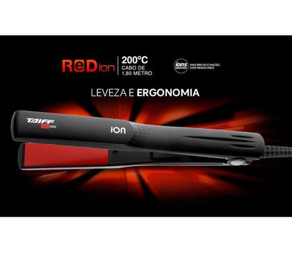 Imagem de Prancha Cabelo Taiff Red Ion Ceramica Bivolt Preta - 100141