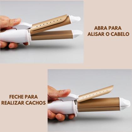 Imagem de Prancha Chapinha 2 Em 1 Alisadora E Modeladora Cachos 30Mm
