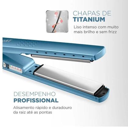 Imagem de Prancha Chapinha de Cabelo 450F Cerâmica Lacrada Painel Digital