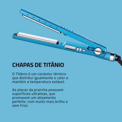 Imagem de Prancha Chapinha de Cabelo 450F Cerâmica Lacrada Painel Digital