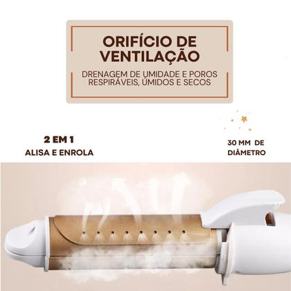 Imagem de Prancha Chapinha e Modelador De Cachos Profissional 2 Em 1 Bivolt