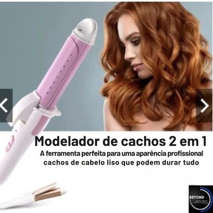 Imagem de Prancha Chapinha e Modelador De Cachos Profissional 2 Em 1 Bivolt