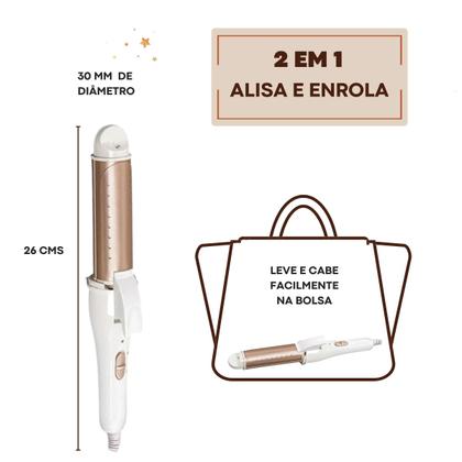 Imagem de Prancha Chapinha e Modelador De Cachos Profissional 2 Em 1 Bivolt