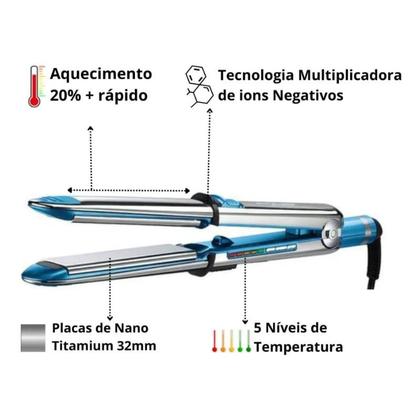 Imagem de Prancha Chapinha Profissional Titanium 450F Bivolt 110/220V Original Premium