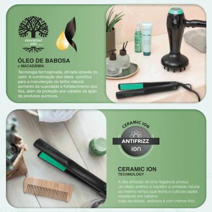 Imagem de Prancha de Cabelo GAMA Italy Babosa Ceramic Íon Preto Bivolt