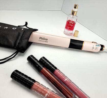 Imagem de Prancha De Cabelos Philco Titanium 450ºf Ions Tourmaline Digital Progressiva Rose PS45 Bivolt