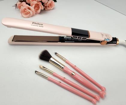 Imagem de Prancha De Cabelos Philco Titanium 450ºf Ions Tourmaline Digital Progressiva Rose PS45 Bivolt