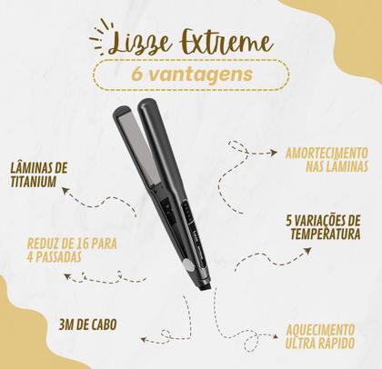 Imagem de Prancha Lizze Extreme Original 480 F / 250 C - 127V Chapinha Profissional para Cabeleireiro
