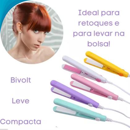 Imagem de Prancha Mini Para Cabelo Pequena E Portátil Perfeita Para Viagem
