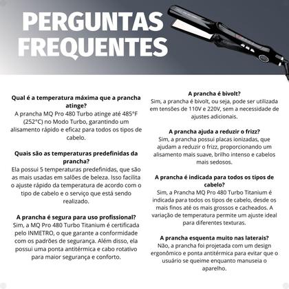 Prancha Mq Pro 480 Turbo Led Titanium Bivolt - Chapinha / Prancha