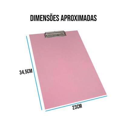 Imagem de Prancheta A4 Colorida Com officio MDF Stalo Prendedor de alta eficiencia