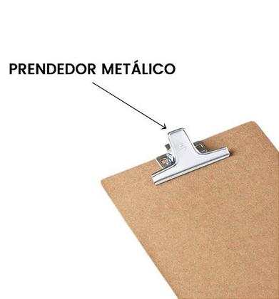 Imagem de Prancheta A4 mdf com prendedor de metal cx c/06un