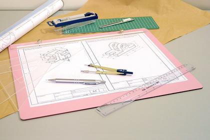 Imagem de Prancheta Portátil Desenho Técnico Madeira ROSA A3 - Fenix
