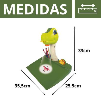 Imagem de Prancheta Projetora de Desenho Dinossauro C/ 3 Discos - Zoop