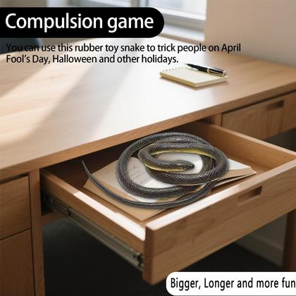Imagem de Prank Fake Snake XINLINGYU 1,2 m com corda e clipe de borracha