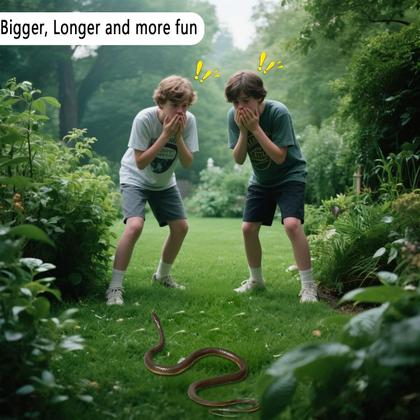 Imagem de Prank Fake Snake XINLINGYU 1,2 m com corda e clipe de borracha