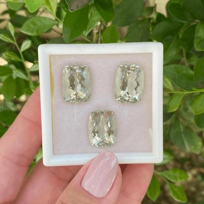 Imagem de Prasiolita Cushion SET 31,89ct