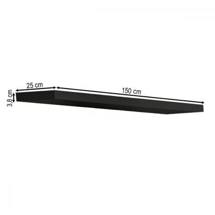 Imagem de Prateleira 150 Cm 100% Mdf Tb184 Preto Fosco - Dalla Costa