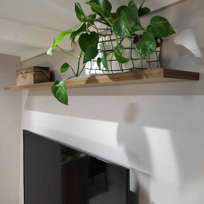 Prateleira 180cm Mdf Nogal Dallas - On Móveis Imagem de Prateleira 180cm Mdf Nogal Dallas - On Móveis
