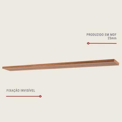 Prateleira 180cm Mdf Nogal Dallas - On Móveis Imagem de Prateleira 180cm Mdf Nogal Dallas - On Móveis
