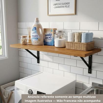 Imagem de Prateleira 50x70 Tampo Mesa MDF 15mm Rústico 70x50 Arrigo Móveis