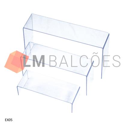 Imagem de Prateleira Cubo Nicho Acrílico Vitrine 3 Peças