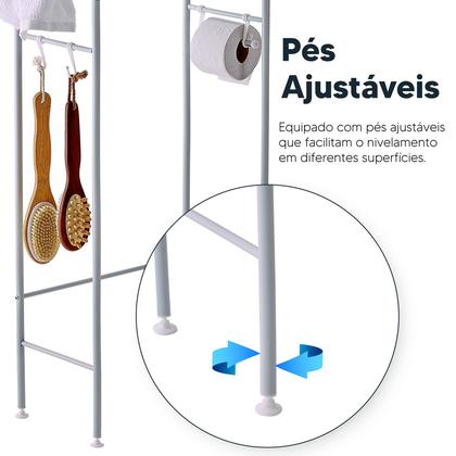 Prateleira De Banheiro Lavanderia Rack Suporte Organizador - Holtter Home Design Imagem de Prateleira De Banheiro Lavanderia Rack Suporte Organizador